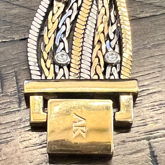 ⏰⌚️💕Anne Klein Gold and Silver Beaded Bracelet - Picture 7 of 7